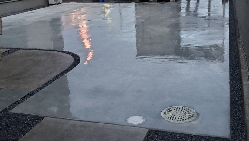 施工後　土間コンクリート<br />
